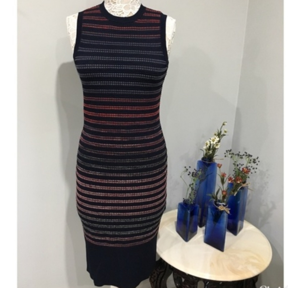 NWT Rachel Roy Striped Midi Sweater Dress